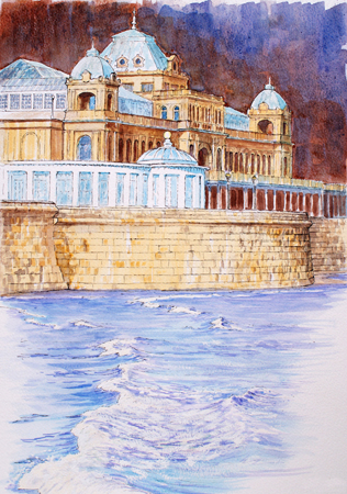 Winter sun Scarborough Spa